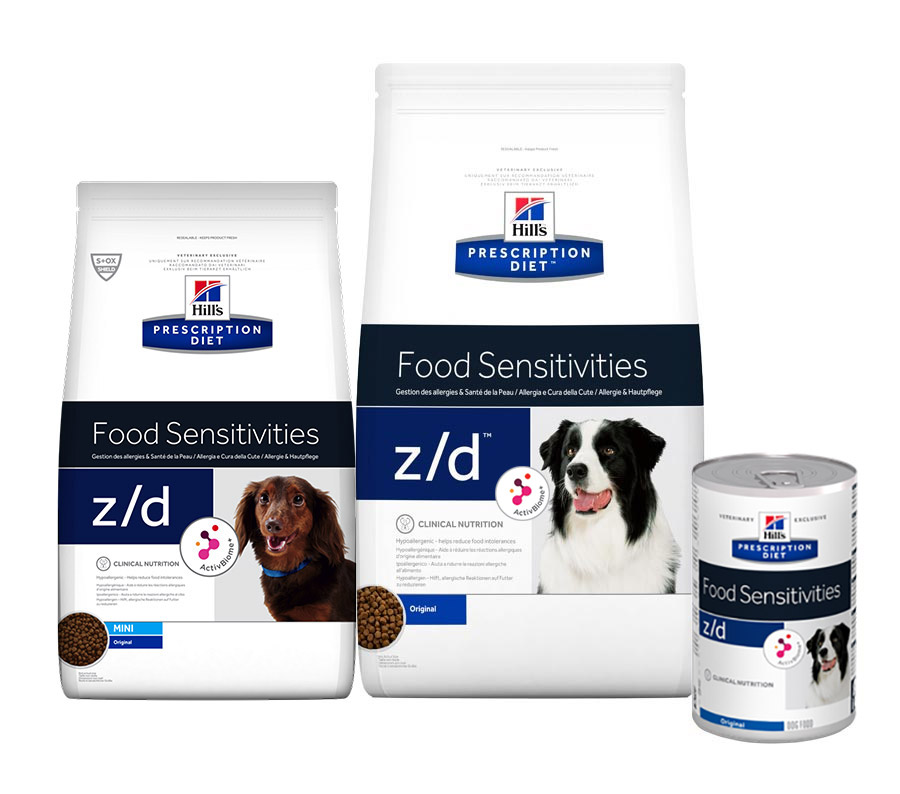 <p><span>Prescription Diet z/d Range For Dogs With Food Allergies</span></p>